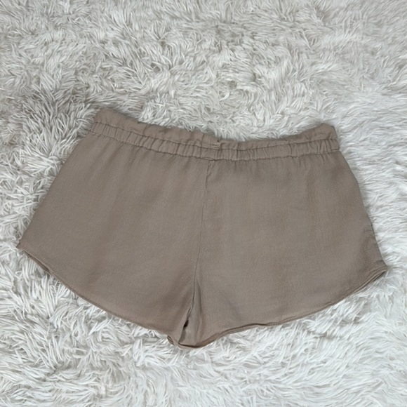 Wilfred Beige/Tan Flowy Chiffon Mini Short with Front Tie - Picture 5 of 7